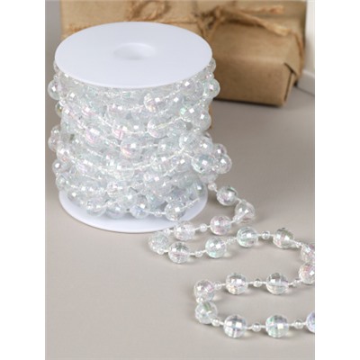 Новогодние бусы на елку 10-4ммх5м / DW-1383 /уп 120/