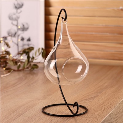 Флорариум «Груша», на подвесе, 23×15×9 см, стекло, прозрачный