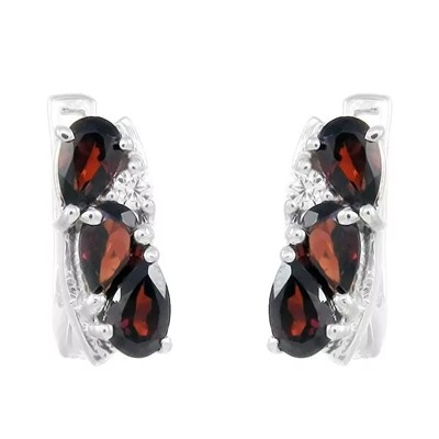 Серьги из серебра гранат, Свидание