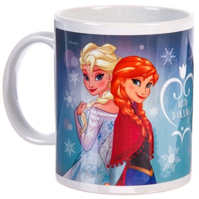 Кружка керамическая «Верь в сказку!», 350 мл, Холодное сердце МИКС