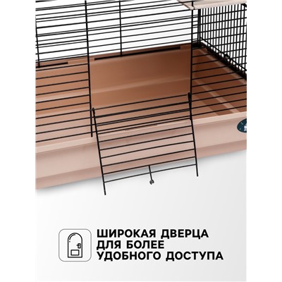 Клетка для шиншиллы «Пижон» №10, разборная, 58×40×88, бежевая