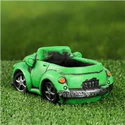 Декоративный горшок для цветов «Машинка», 200 мл, 14×8×7 см, керамика, зелёный