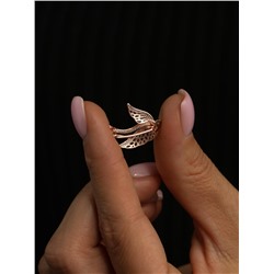 Брошь из золочёного серебра с родированием и алмазной огранкой - Ласточка п5-090-2з