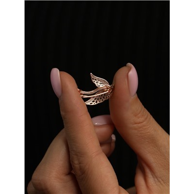 Брошь из золочёного серебра с родированием и алмазной огранкой - Ласточка п5-090-2з