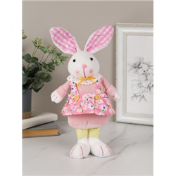 Декоративное украшение Кролик 40 см / NAS01 /уп 40/розовое платье
