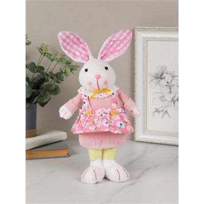 Декоративное украшение Кролик 40 см / NAS01 /уп 40/розовое платье