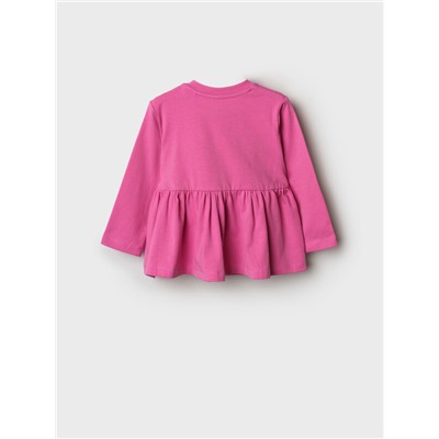 Джемпер детский трикотажный для девочек (футболка с длинными рукавами)