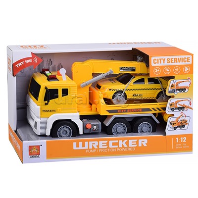 Машина "Спецтехника" (свет, звук) в коробке