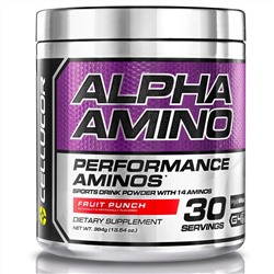 Cellucor, Alpha Amino, аминокислоты с разветвлённой цепью для производительности, фруктовый пунш, 13,4 унц. (381 г)