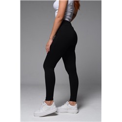 7456 леггинсы женские (Черный)