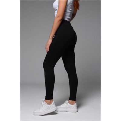 7456 леггинсы женские (Черный)