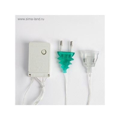 Гирлянда «Занавес» 2×1.5 м с насадками «Шарики», IP20, прозрачная нить, 360 LED, свечение мульти, 8 режимов, 220 В