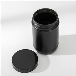 Банка стеклянная для сыпучих продуктов «Любовь на кухне», 660 мл, цвет чёрный