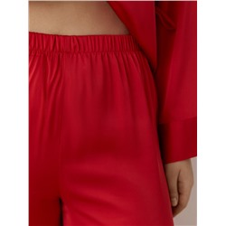 Omsa Пижама OmD 0230D GRAZIA  Пижама жен. (Рубашка удлинен.с поясом+Брюки прямые однотон), PL