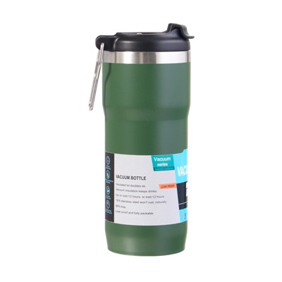 Термокружка «Путешествие», 600 мл, 20.7×7.5 см, сохраняет тепло до 12 ч, нержавеющая сталь, зелёная