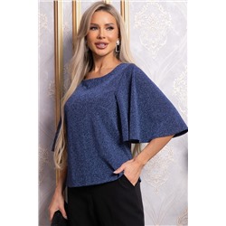 Блуза праздничная Ты ослепляешь! (темно-синяя) Б14844-8М