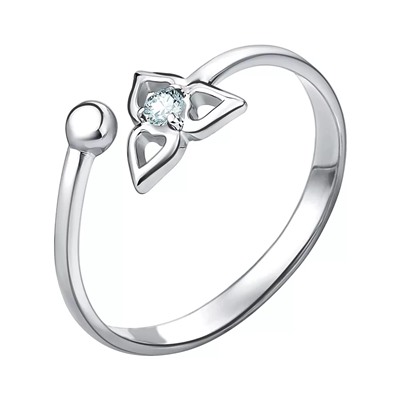 Кольцо из серебра куб.циркон., Л-10493