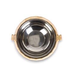 Шайка - таз для бани и сауны «Добрыня», 15 л, деревянная, нержавеющая вставка