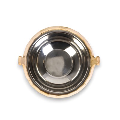 Шайка - таз для бани и сауны «Добрыня», 15 л, деревянная, нержавеющая вставка