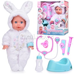 Пупс "Олеся" доктор (пьет, писает) с аксессуарами, в коробке