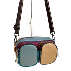 Женская сумка из натуральной кожи, цвет  мультицвет