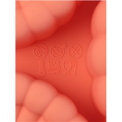 Форма для выпечки Доляна «Савоярди», силикон, 3 ячейки, 22×19×4 см, персиковая