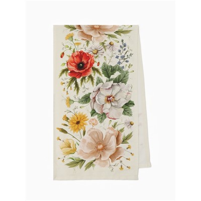 Дорожка на стол Этель Red flowers 40×146 см, 100% хлопок, саржа 190 г/м²