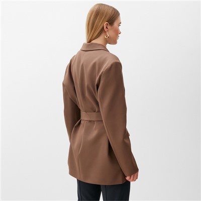 Пиджак женский MINAKU: Classic, размер 50-52, коричневый