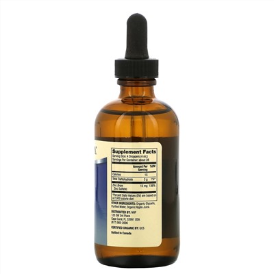 Dr. Mercola, цинк, 15 мг, 115 мл (3,88 жидк. унции)