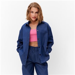 Рубашка женская MINAKU: Jeans Collection, размер 42, синяя