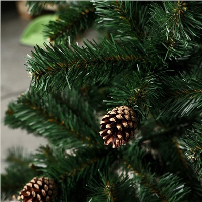Искусственная ёлка с шишками «Сибирская красота», 220 см, ПВХ ветки отгибаются