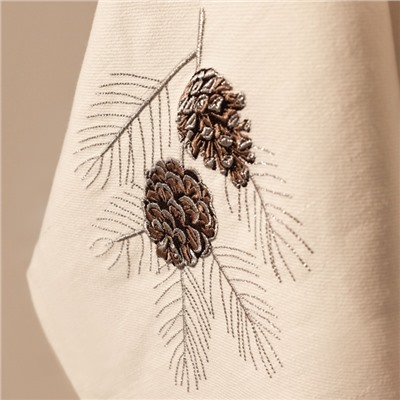 Скатерть с вышивкой SL HOME «Новый год», 145×180, лён 100%