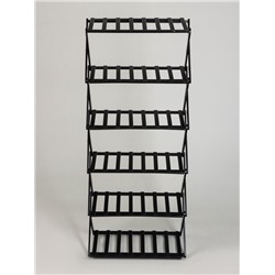 Стеллаж универсальный, 6 полок, 50×25×110 см, напольный, открытый, чёрный, Greengo