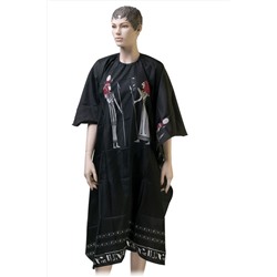 Dewal Пеньюар для стрижки «Египет» AP10A35, 124 х 146 см, нейлон, черный KRISTALLER, 1106197