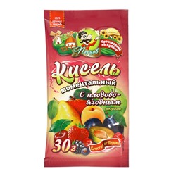 Кисель моментальный, с плодово-ягодным вкусом, б/п, 30 г