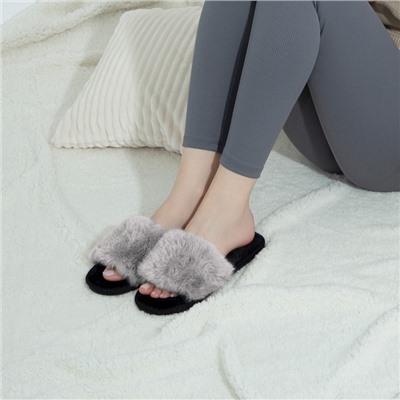 Тапочки женские с открытым носом LoveLife, размер 39-40, серые