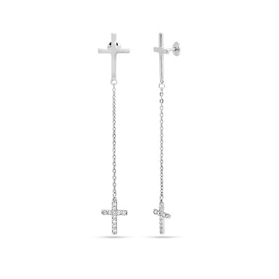 Серьги из серебра куб.циркон., Ю-27205р