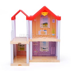Дом для куклы "Котедж" с мебелью, в коробке
