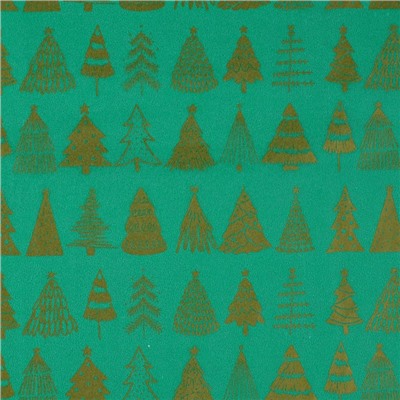 Упаковочная бумага на Новый год тишью «Ёлочки», 50×70 см