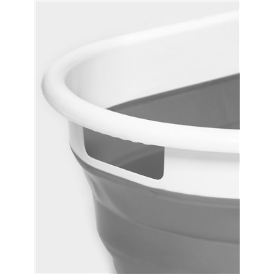 Таз складной Доляна, 39 л, 61.5×44×26.5 см, серый