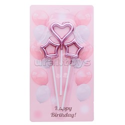 Набор свечей праздничных "Сердце со звёздами"