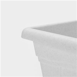 Горшок для цветов с поддоном «Квадро», 12.2 л, пластиковый, цвет мраморный