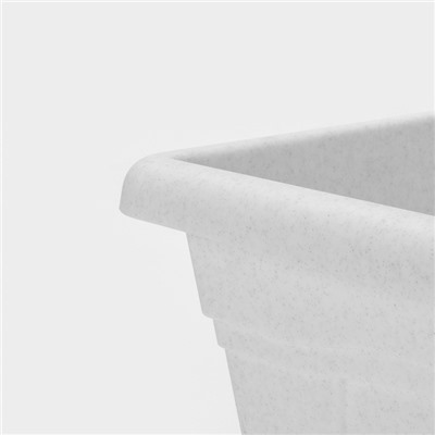 Горшок для цветов с поддоном «Квадро», 12.2 л, пластиковый, цвет мраморный