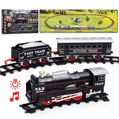 Железная дорога "Train electric steam" в коробке