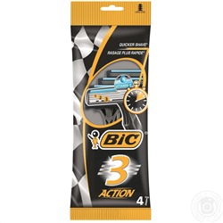 Станок для бритья одноразовый BiC-3 Action (4шт)