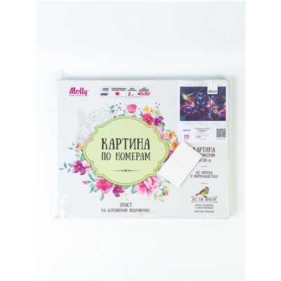 УЦЕНКА Картина по номерам 40×50 «Кошка в стиле граффити» 20 цветов