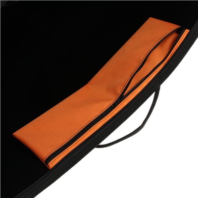 УЦЕНКА Папка для чертежей и рисунков А1, 900×655×50 мм, с ручками, пластиковая, молния сверху, ПР 4 -8, 0.9 мм, внутренний карман, чёрная