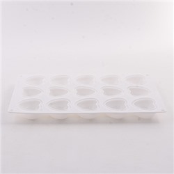 80327-287G Форма Сердце для выпечки кексов, пирожных, конфет, муссов силикон (х120)