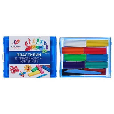 Пластилин «Луч. Классика цвета»,10 цветов, 200 г
