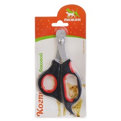 Ножницы-когтерезы средние с упором для пальца, 12×4.5×1.4 см, эконом, микс цветов